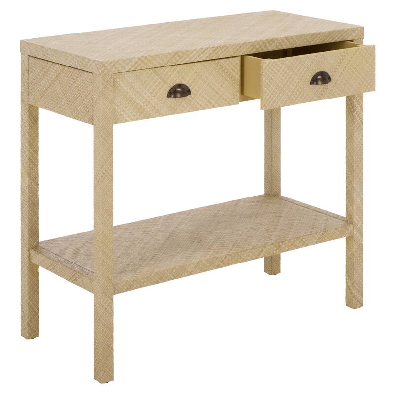 SAFAVIEH Francisca 2-Drawer 1-Shelf Console Table - 31" W x 14" L x 30" H - 31"W x 14"D x 30"H