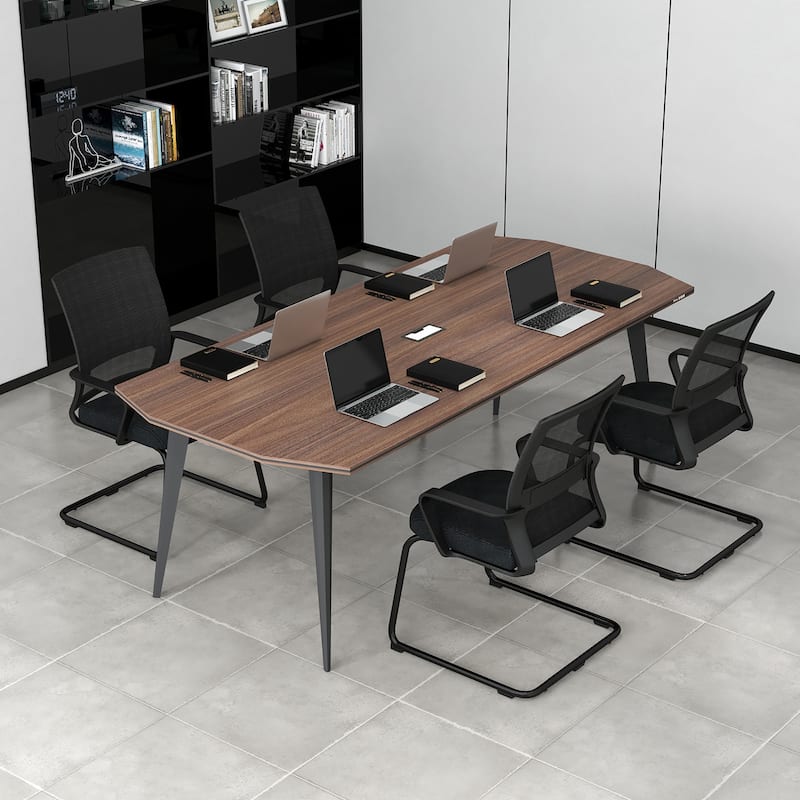 Gymax Office Guest Chair Set of 6 Conference Reception Chair w/ Lumbar