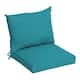 Arden Selections Leala Texture 21-inch Square Patio Chair Cushion Set - Lake Blue Leala