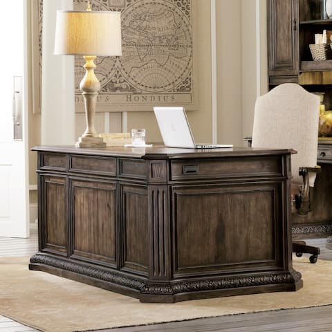 Hooker Furniture Rhapsody 74" Wide French Antique Inspired Home Office - Rustic Walnut