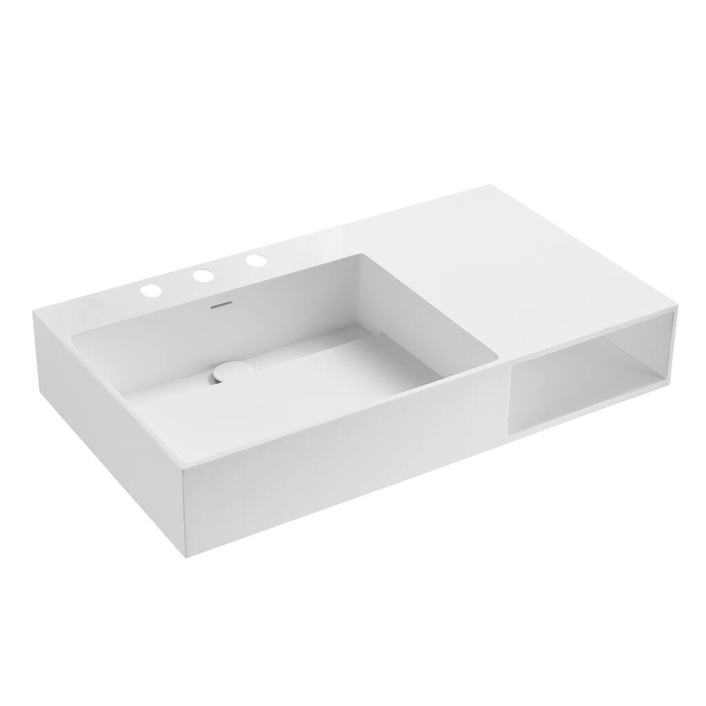 Kingston Brass Modern 36" Solid Surface Console Sink (8-Inch, 3-Hole)