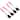 Succulent Cleaning Brush 4Pack 125mm Black Plant Brush for Garden Pink