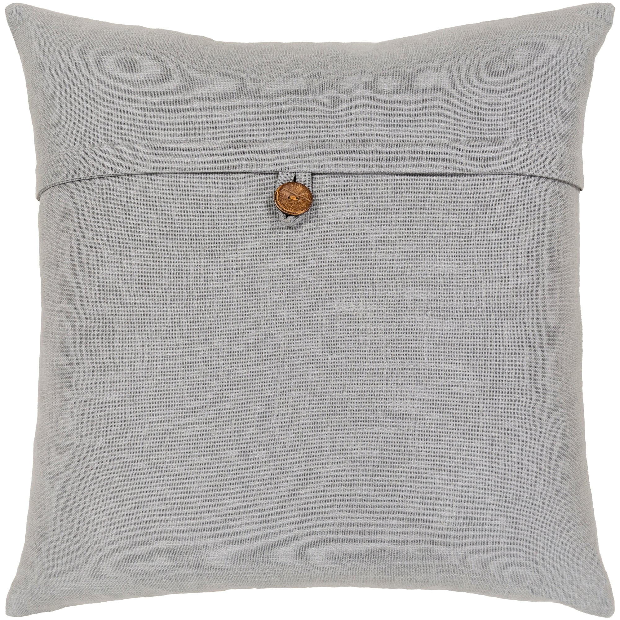 Artistic Weavers Demetra Traditional Button Light Grey Throw Pillow Cover 20-inch