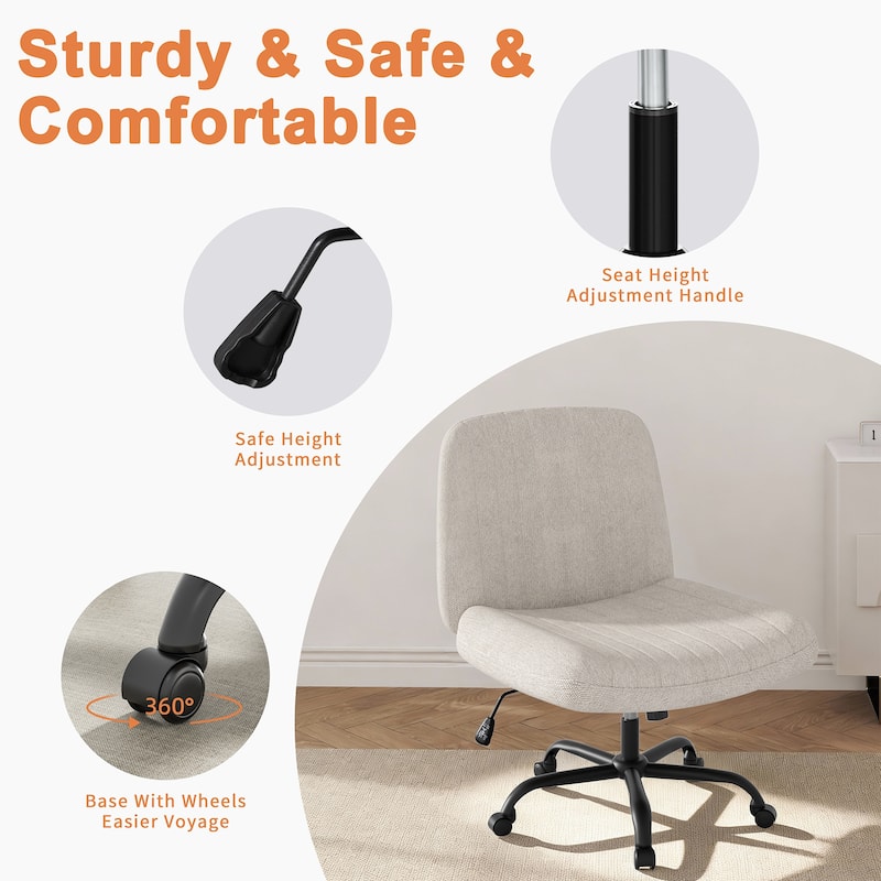 Futzca Swivel Office Ergonomic Chair with Adjustable Height & Tilt