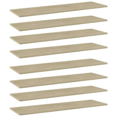 vidaXL Bookshelf Boards 8 pcs Sonoma Oak 39.4"x11.8"x0.6" Chipboard