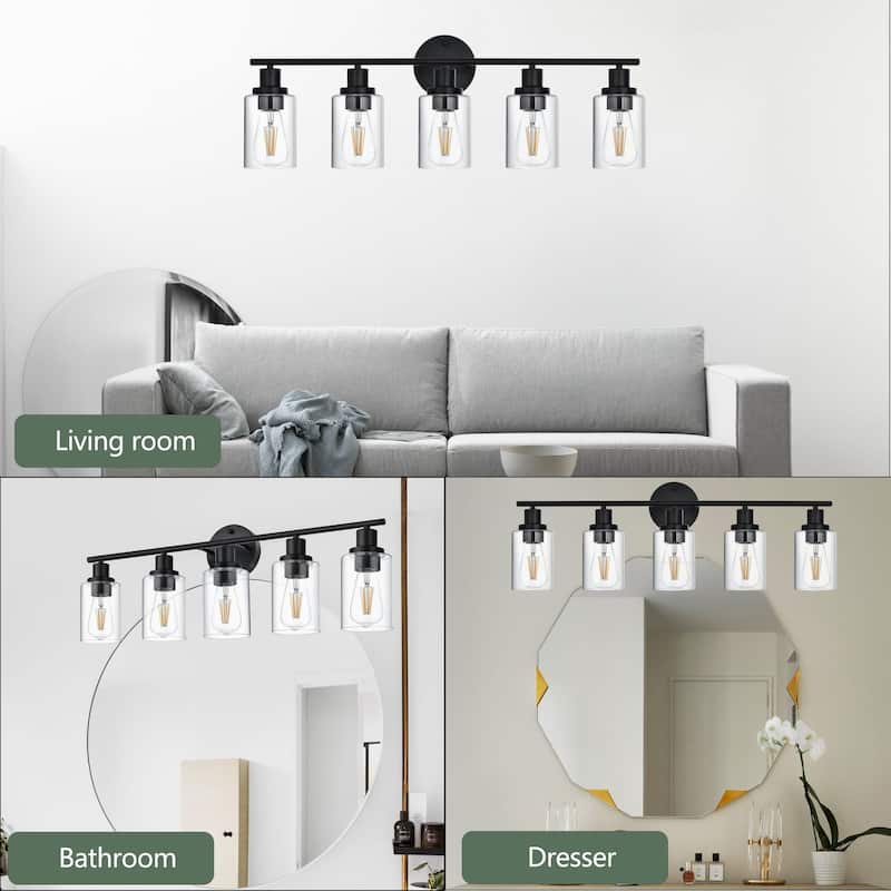 5-Light Bathroom Light Fixtures