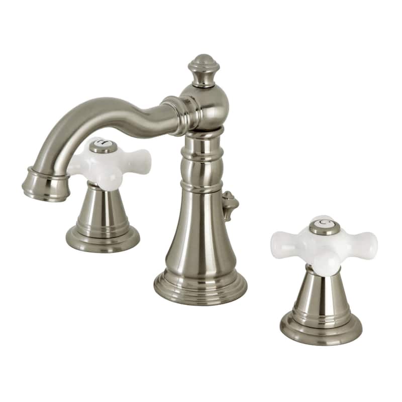 Kingston Brass American Classic 1.2 GPM Widespread Bathroom Faucet - Brushed Nickel