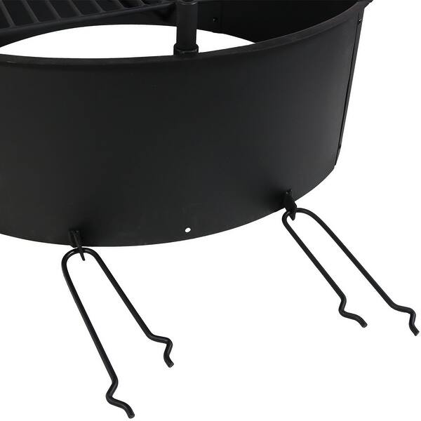 Shop Sunnydaze Heavy Duty 34 Inch Steel Campfire Ring With
