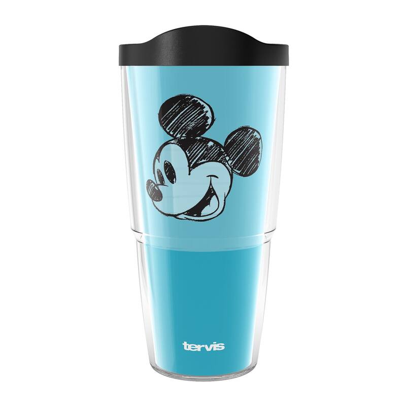 Tervis Disney Fundamentals Collection Made in USA Double Walled Insulated Travel Tumbler, Mickey - 24oz