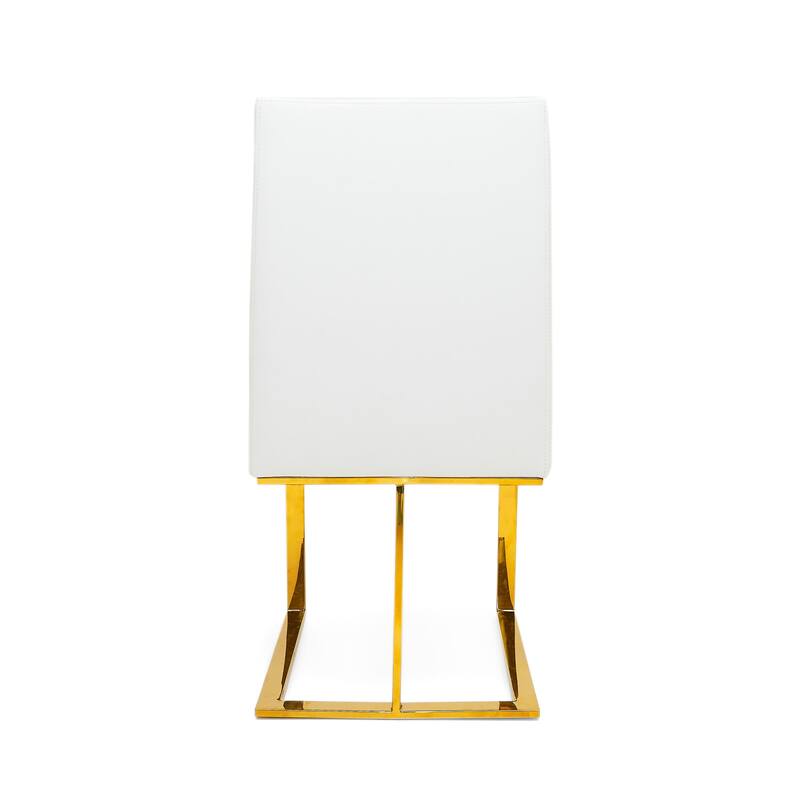 Modrest Frankie Contemporary White & Gold Dining Chair