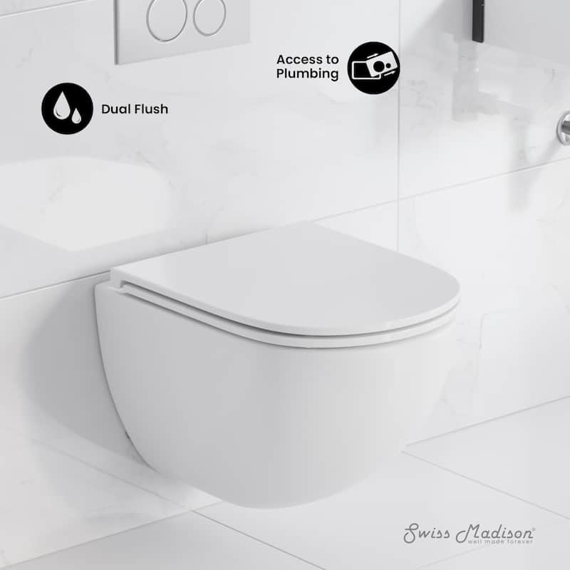 St. Tropez Wall-Hung Toilet Bowl Only In Matte White