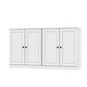 preview thumbnail 66 of 75, 100% Solid Wood Sideboard with Glass or Solid Wood Doors by Palace Imports - 64" x 35.75"