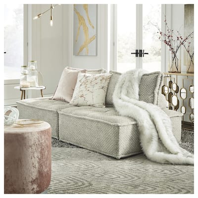 Signature Design by Ashley Bales Gray 2-Piece Modular Seating - 78" W x 39" D x 28" H
