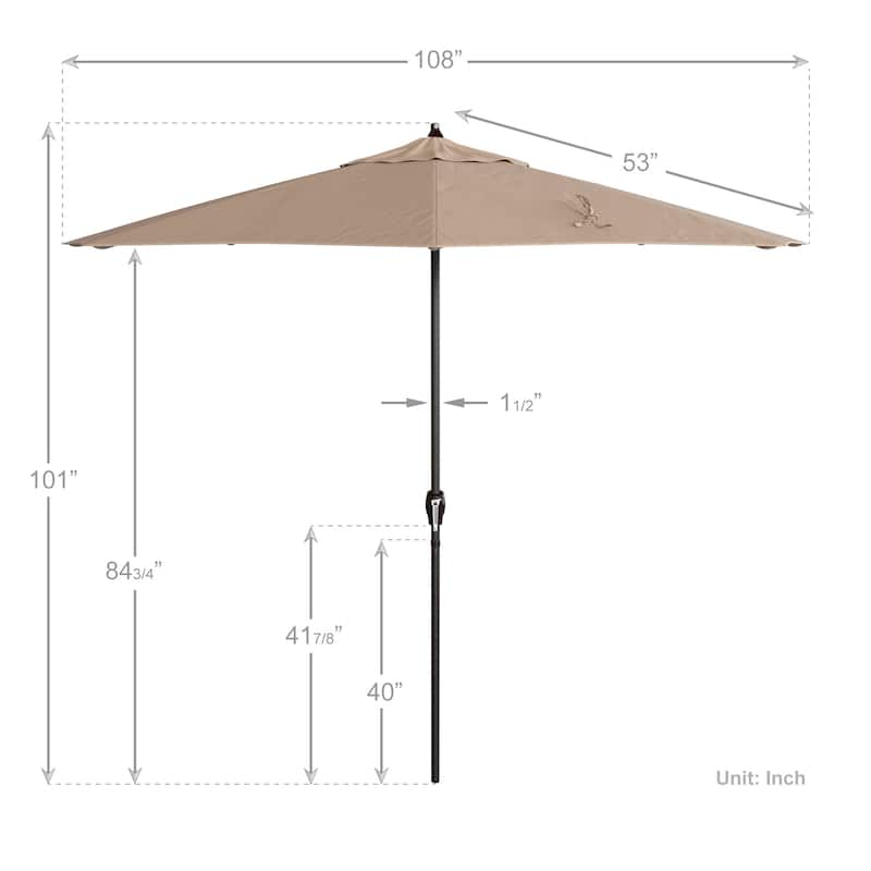 North Bend 9-foot Crank Lift Auto Tilt Patio Umbrella with Outdoor Rated Olefin fabric by Havenside Home