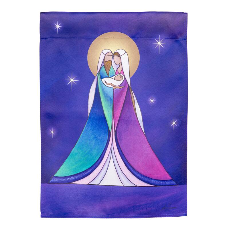 12.5 in. x 18 in. Holy Family Suede Garden Flag - Multicolor - 12.5 in x 18 in