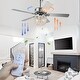 preview thumbnail 39 of 61, Bella Depot 52" Modern Reversible Crystal Ceiling Fan with Remote Control and Light Kit