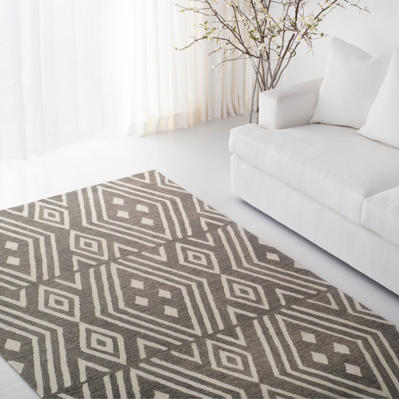 Lauren Ralph Lauren Handmade Imani Geometric Wool Rug.. - 4' x 6' - Sepia