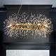 preview thumbnail 19 of 27, Modern Firework Crystal Chandelier for Dining Room and Living Room W 39.4" - Antique Bronze