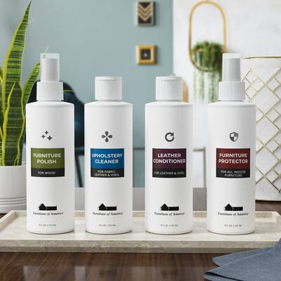 Furniture of America Clean Living 4-Solutions Care Kit (8oz. bottles) - 4 Bottles
