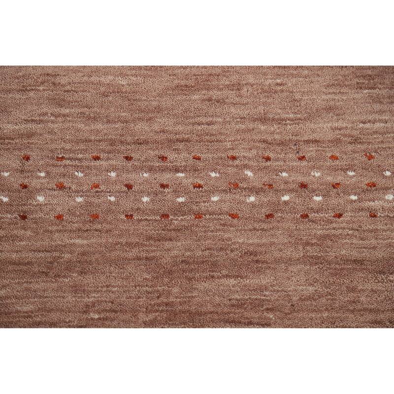 Hand Knotted Oriental 100% Wool Carpet Tribal Animal Pictorial Brown Gabbeh Area Rug - 7' 10'' X 5' 2''