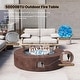 preview thumbnail 11 of 83, COSIEST 42'' Outdoor Round Propane Fire Pit w Wind Guard and Fire Glass