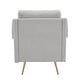 preview thumbnail 7 of 9, Cade Grey Fabric Accent Chair with Gold Metal Legs by iNSPIRE Q Modern