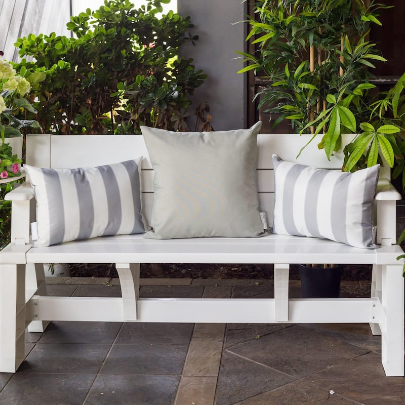 Striped Throw Pillow Indoor Outdoor Use Weather Resistant 14x20 Inches