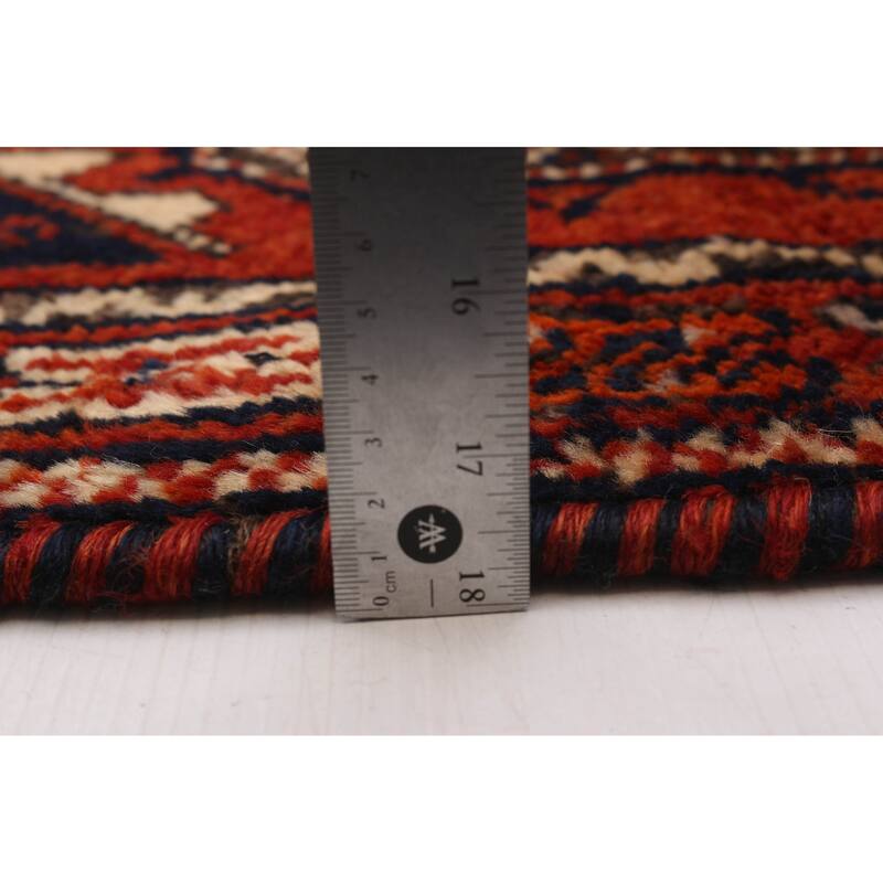 ECARPETGALLERY Hand-knotted Melis Vintage Red Wool Rug - 4'3 x 13'0