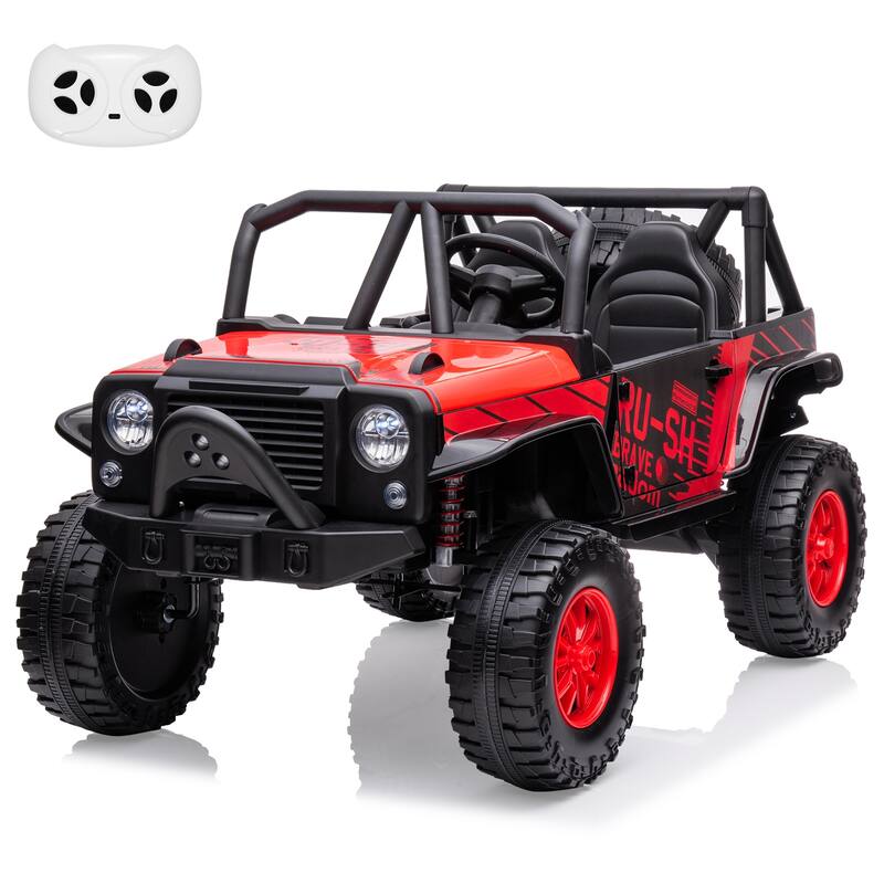 24V 2 Seater Kids Ride On Car Truck with Remote Control, Kids Electric Vehicle - Red