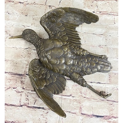 Vintage Cast Bronze Wall Hanging Bronze Bird Flying Eagle Sculpture Figure