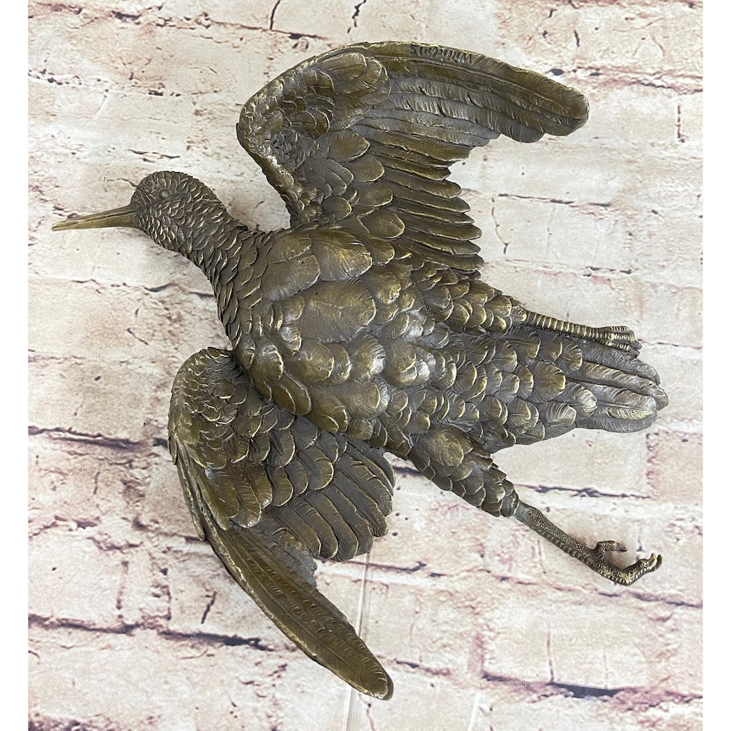 Vintage Cast Bronze Wall Hanging Bronze Bird Flying Eagle Sculpture Figure