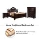 preview thumbnail 8 of 26, Vame Traditional Walnut Solid Wood 3-Piece Poster Bedroom Set by Furniture of America