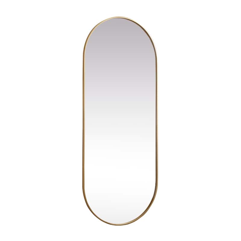 Indigo Home Metal Frame Oval Mirror 30x72 Inch