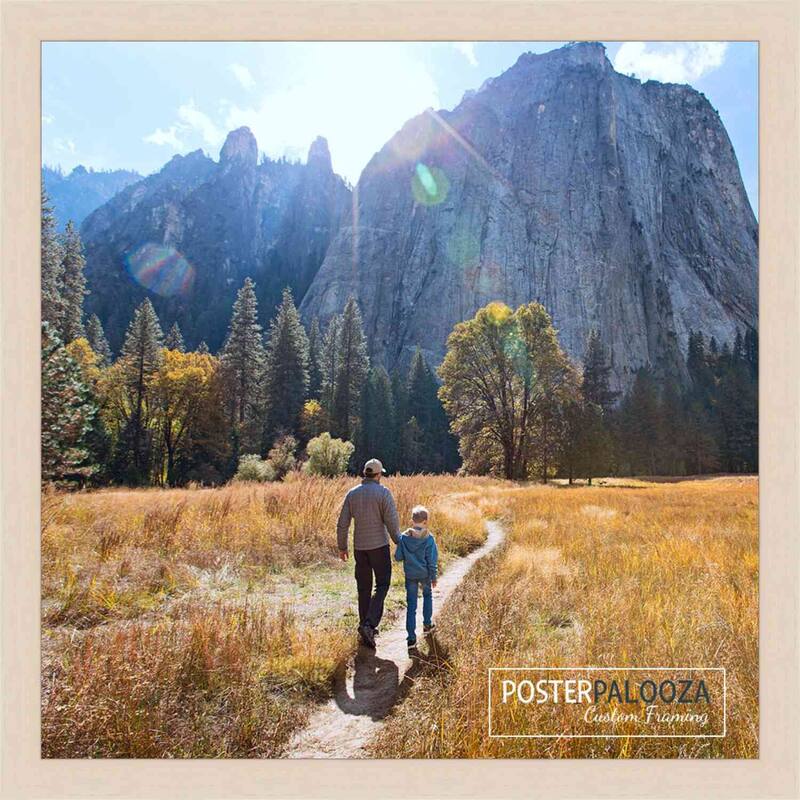 5x5 Traditional White Washed Wood Picture Square Frame