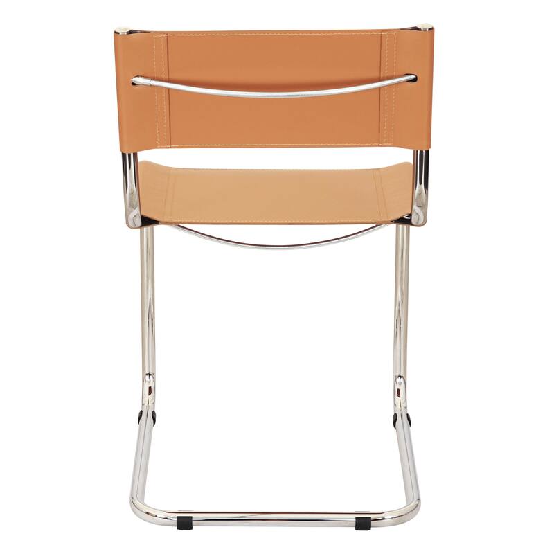 Breuer Chair Company Mart Stam Cantilever Side Chair w/ Chrome Frame (Various Bonded Leather Colors)