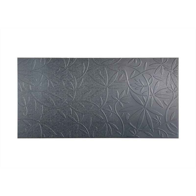 FASÄDE Audrey 4-foot x 8-foot PVC Wall Panel in Galvanized Steel - Silver - 4 x 8