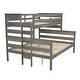 preview thumbnail 11 of 24, Twin XL Over Queen Bunk Bed with Ladder & Slat Support, Solid Wood Bunk Bed Frame with Safety Guardrail, Separated into 2 Beds