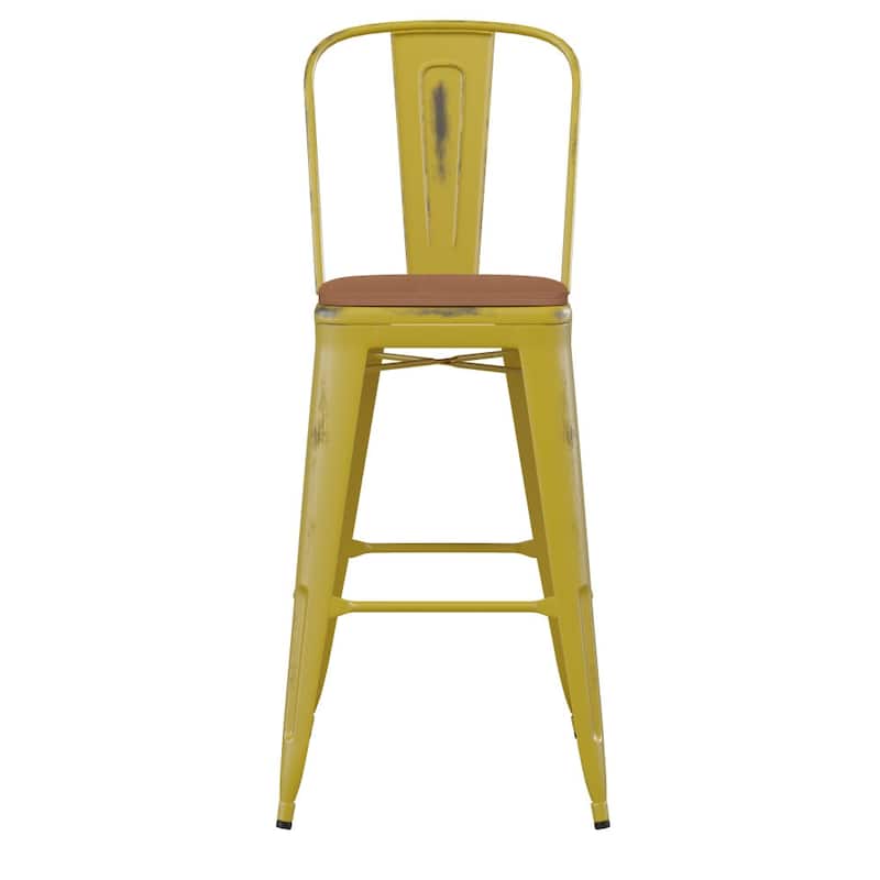 All-Weather Bar Height Stool with Poly Resin Seat