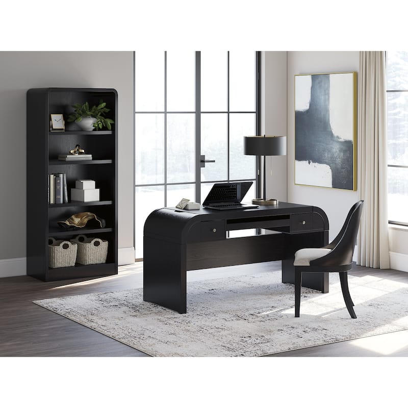 Signature Design by Ashley Rowanbeck Black 72" Bookcase - 30.25" W x 16" D x 72" H