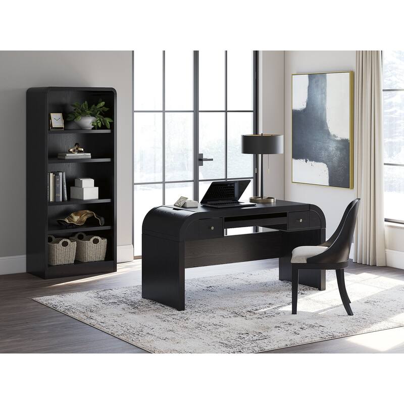 Signature Design by Ashley Rowanbeck Black Home Office Desk Chair - 20"W x 24"D x 34"H