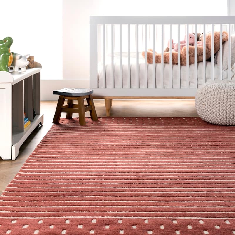 Mandia Striped Wool Area Rug