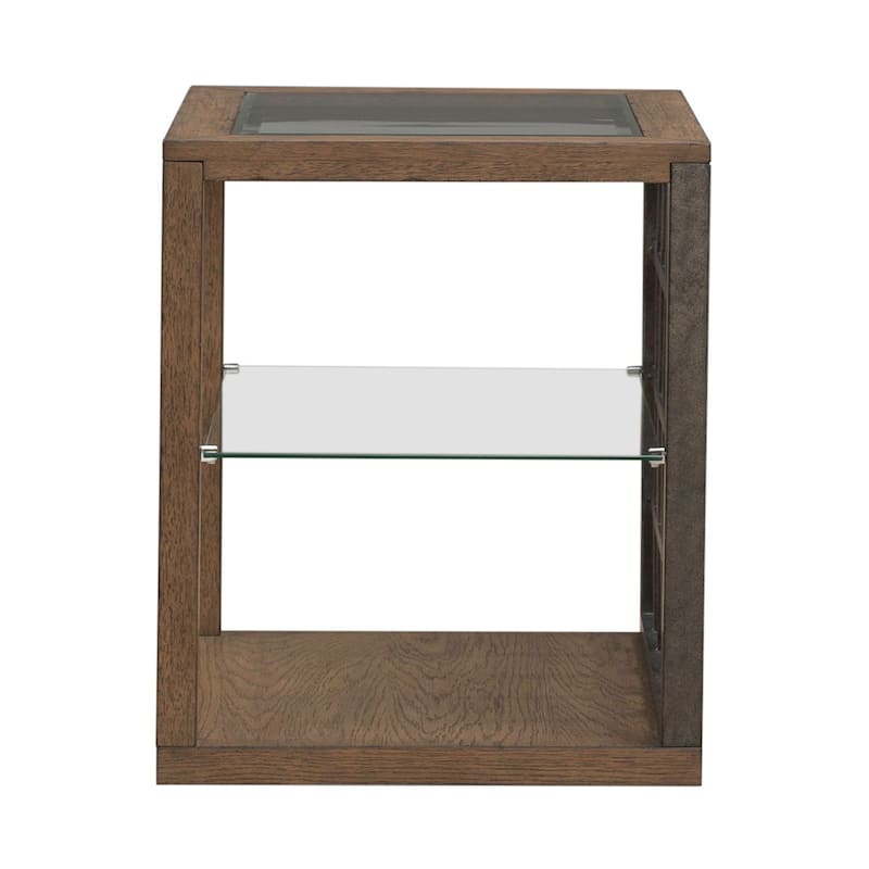 Liberty Furniture Bayhill Trellis Glass Top Cocktail Table, End Table Options