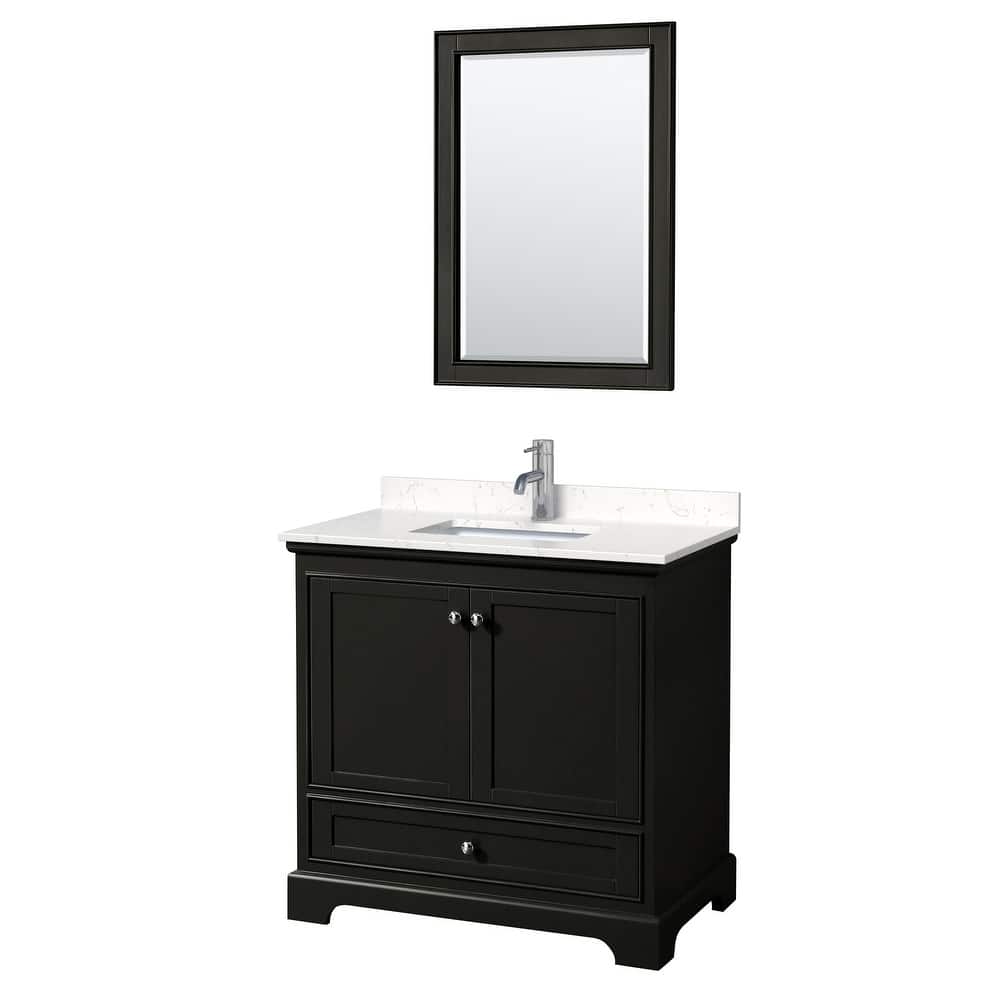 Wyndham Collection Deborah 36" Free Standing Single Basin Vanity Set