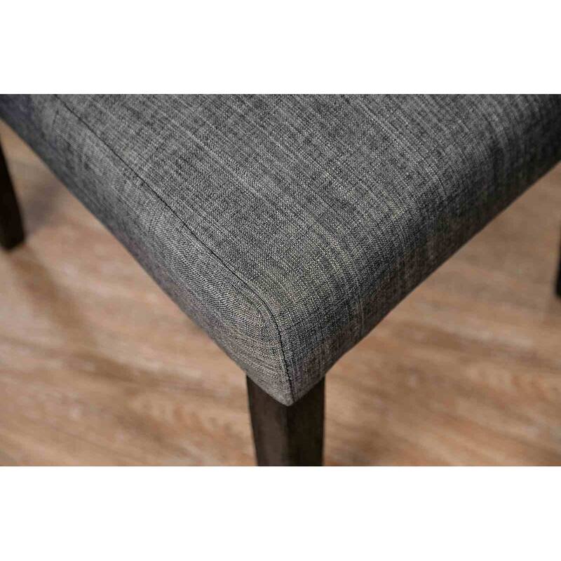 Gray Finish Classic Tufted Side Chairs Furniture Set