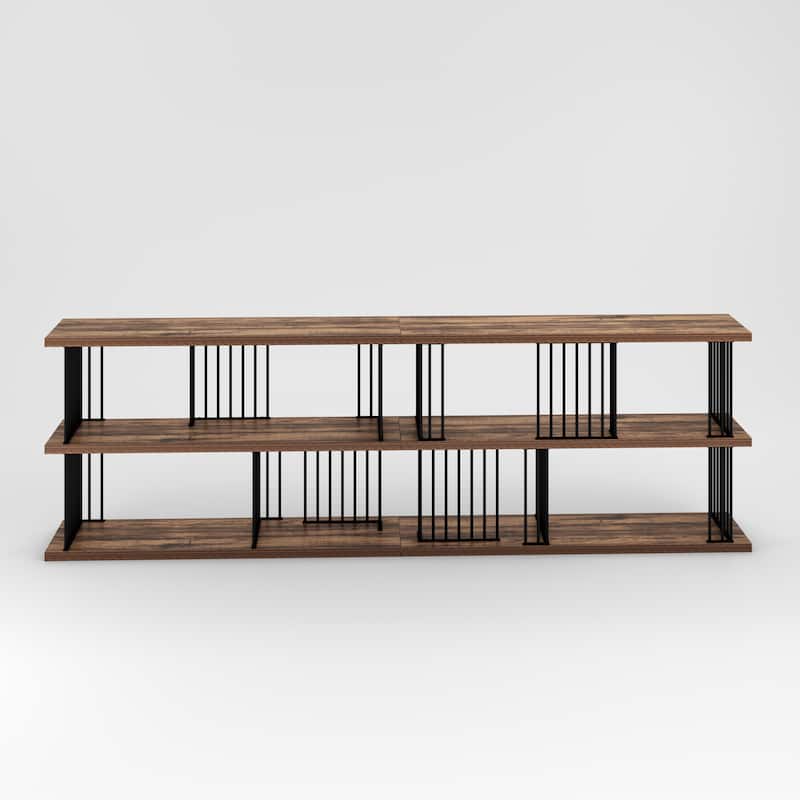Davee Entertainment TV Stand with Storage Shelves - 94.5*12*30 inches