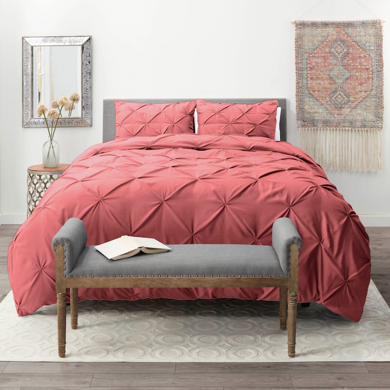 Nestl Pinch Pleat 3-piece Duvet Cover Set