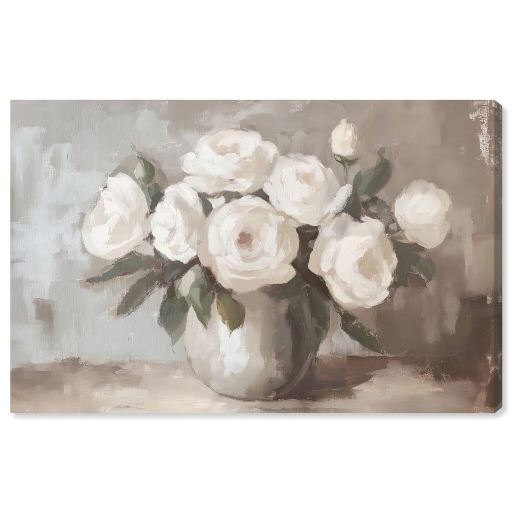 Creamy Cascade Cluster II Canvas by Art Remedy, Gallery Wrapped