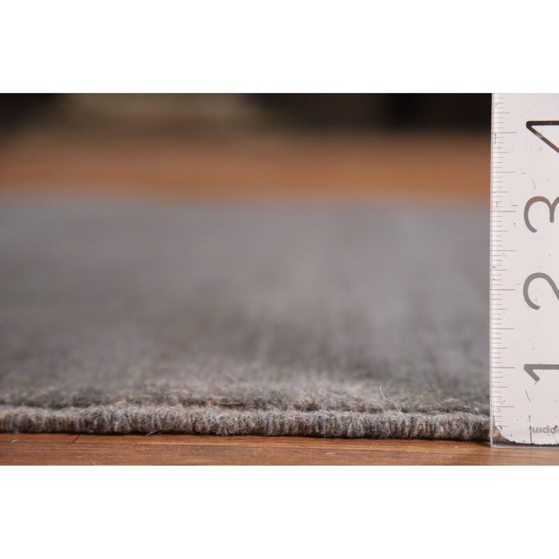 Gray Gabbeh Modern Foyer Rug Hand-Knotted Wool Carpet - 3'5"x 4'11"