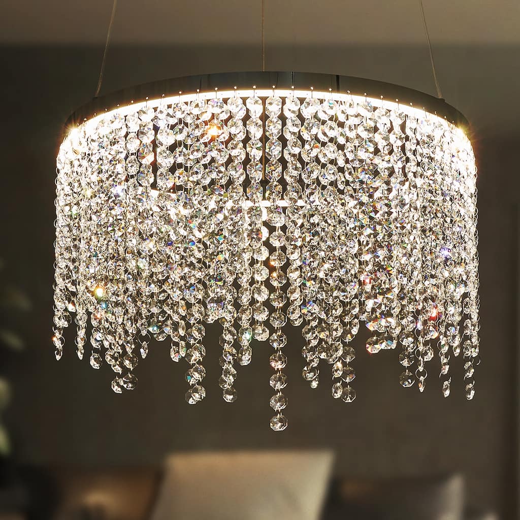 Fancy hanging ceiling lamps luxury modern pendant light crystal chandelier