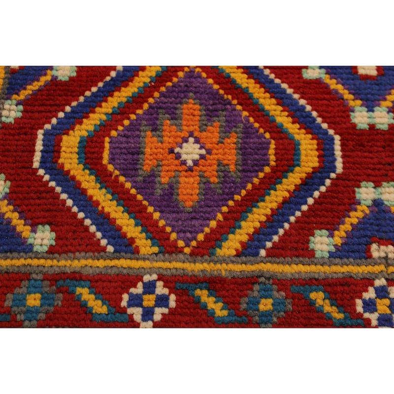 Bohemian Balochi Hancock Red/Beige Hand Knotted Wool Rug - 3'5'' x 4'10''